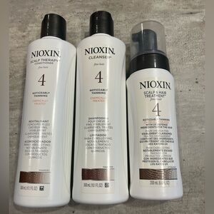 Nioxin scalp therapy  fine thinning hair 
Shampoo, conditioner, scalp treatment